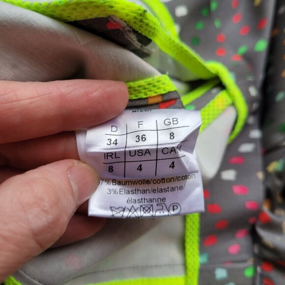 Riani Luxury Cotton Stretch Gray with Colourful Dashes Blazer 4 - Picture 8 of 15